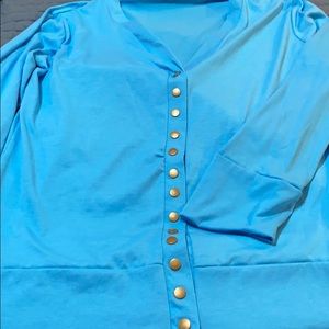 Pretty blue long sleeve button down.